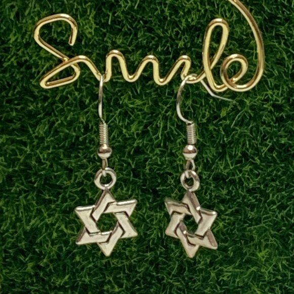 Star of David Earrings, Jewish Earrings, Religious Earrings, Star of David - Picture 3 of 6
